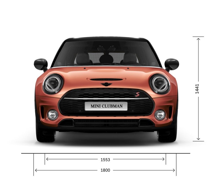 MINI Cooper – вид спереди – размеры