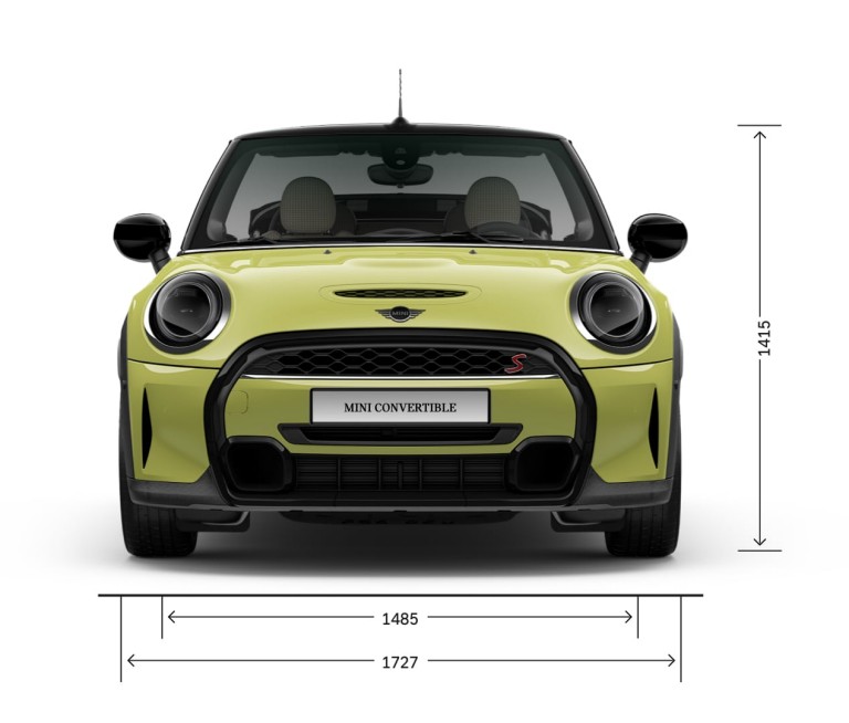 MINI Кабриолет – вид спереди – размеры