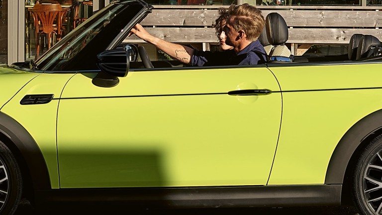 MINI Convertible - боковые полосы - Piano Black